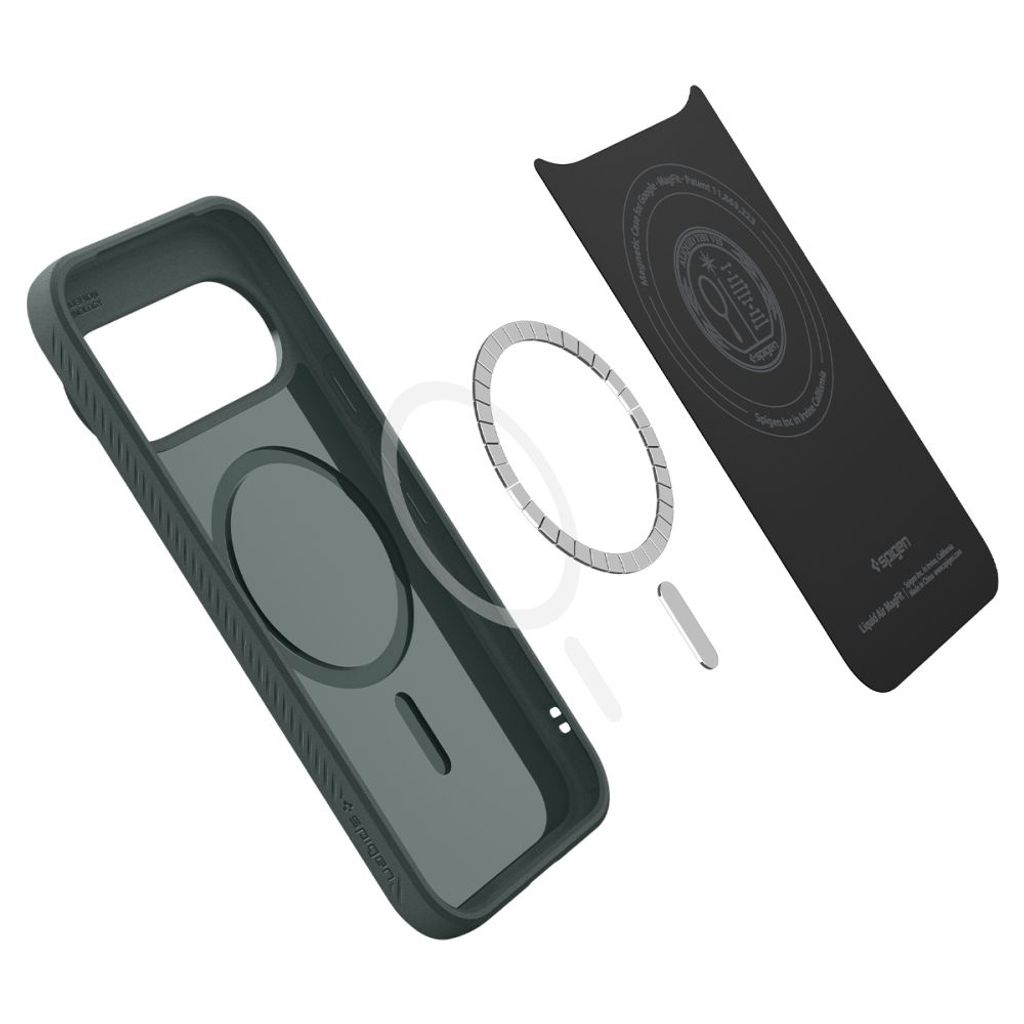 Spigen Liquid Air MagSafe -kuori till Google Pixel 11 Pro - Tummanvihreä