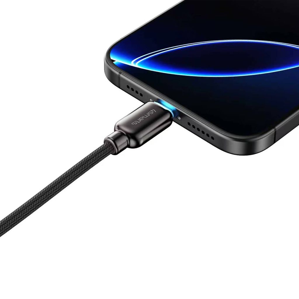 4Smarts ScreenCord USB-C ladekabel 240W, 1,2m - svart