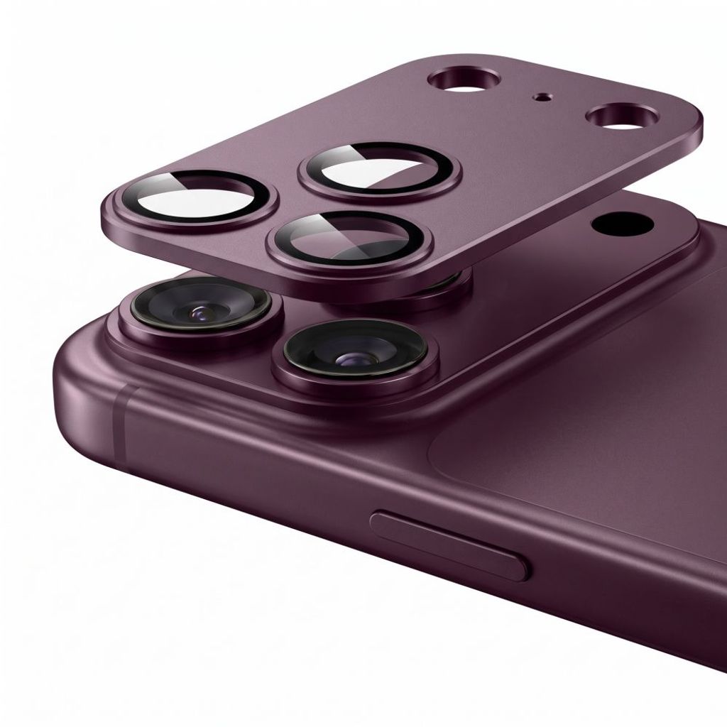 Tech-Protect Camfull Fit+ Linsskydd till iPhone 18 Pro - Vinröd