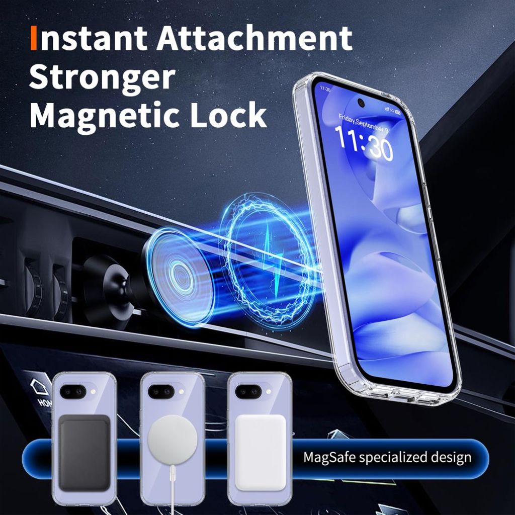 Tech-Protect FlexAir Hybrid MagSafe Deksel til Google Pixel 10A - Gjennomsiktig