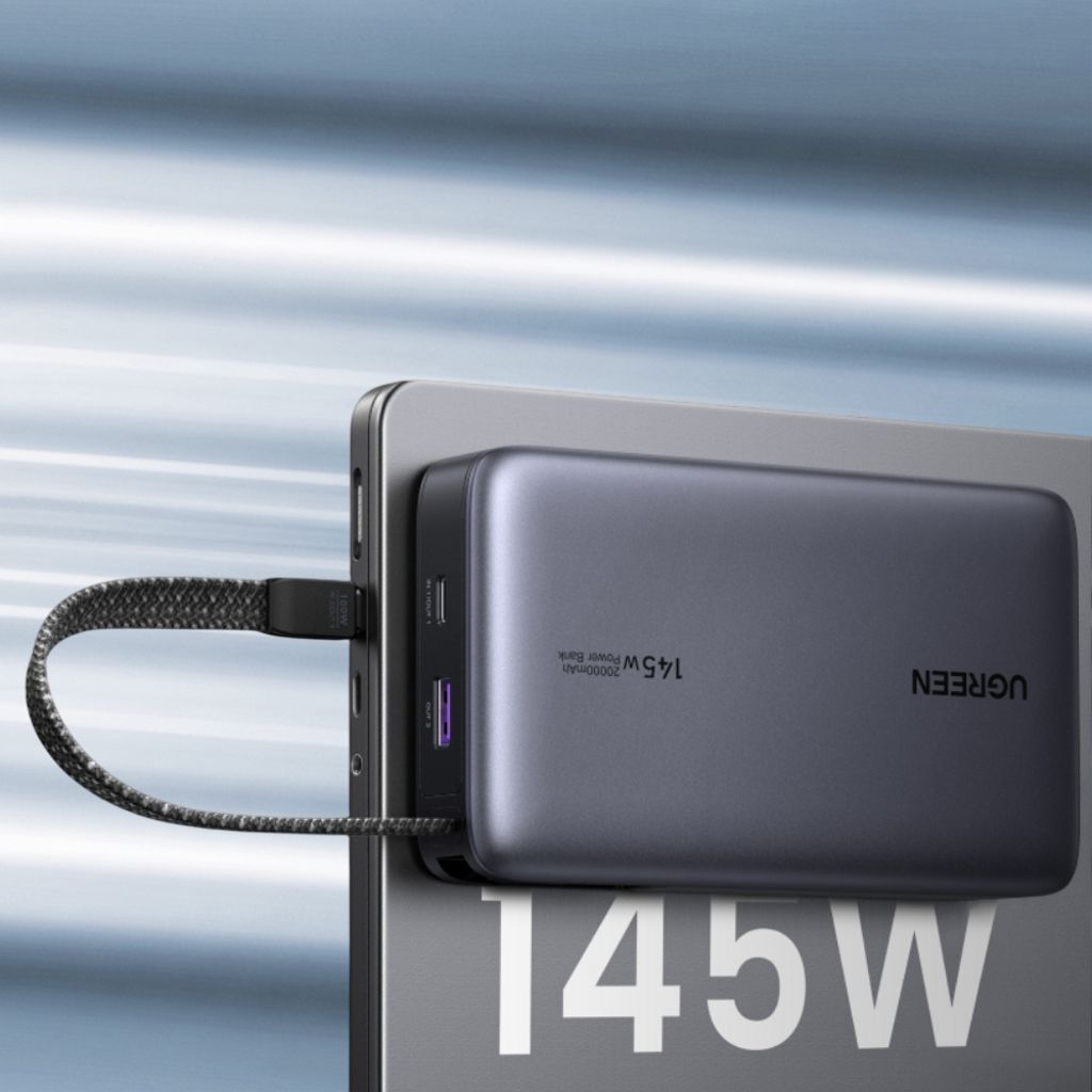 Ugreen Powerbank PB551 20000mAh, 145W, QC + PD - Grå