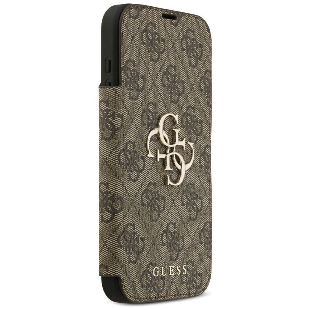 Guess 4G Metal Logo -kotelo iPhone 18 Pro/17 Pro:lle - Ruskea