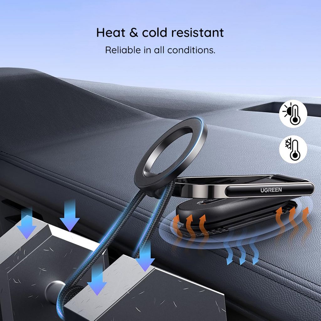 Ugreen LP924 Universal Magnetisk Biltelefonholder - Sort