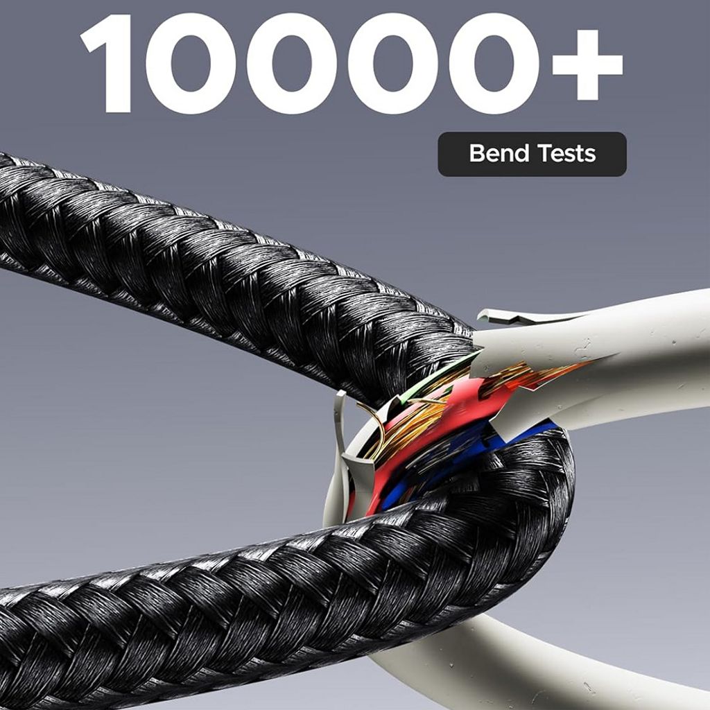 UGREEN 65866 USB-C till USB-C-kabel med Display, 240W – Grå