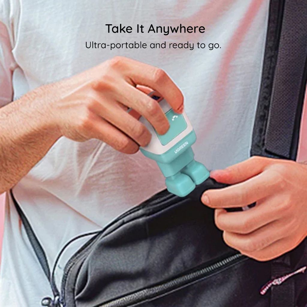 UGREEN Uno GaN Vegglader 65W PD USB-C/USB-A – Lilla