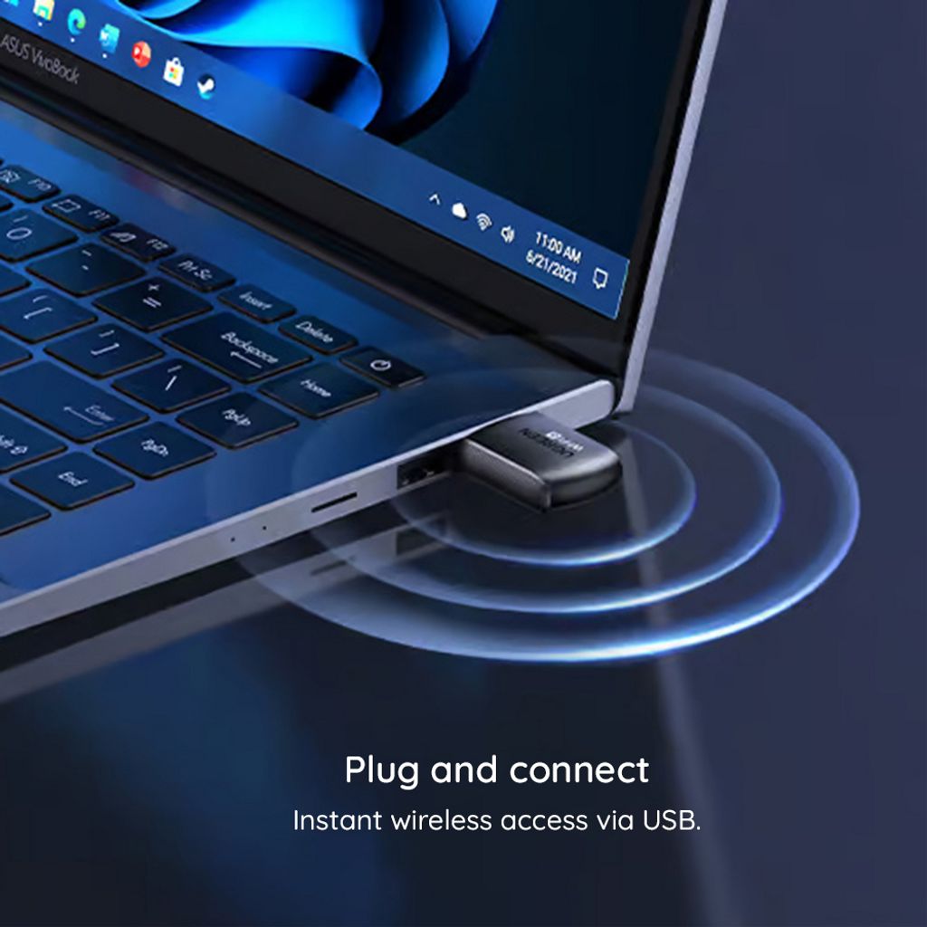 UGREEN Wi-Fi-adapter CM762 dobbeltbånd, Wi-Fi 6 - svart