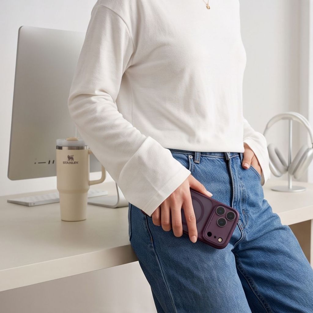 Tech-Protect MagPrime CC MagSafe -kuori iPhone 18 Pro:lle - Burgundi