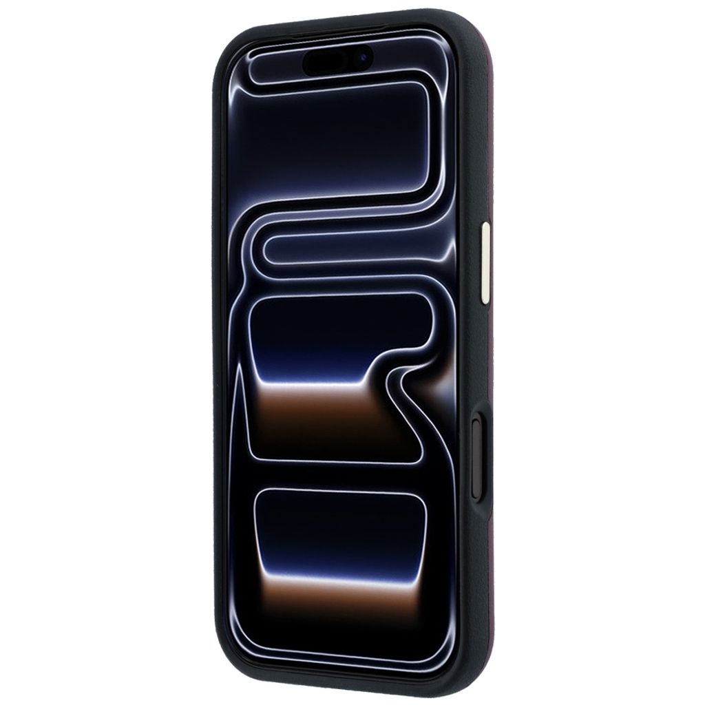 Guess Perforated 4G Gold Logo Magsafe -kuori iPhone 18 Pro Max:lle - Burgundi