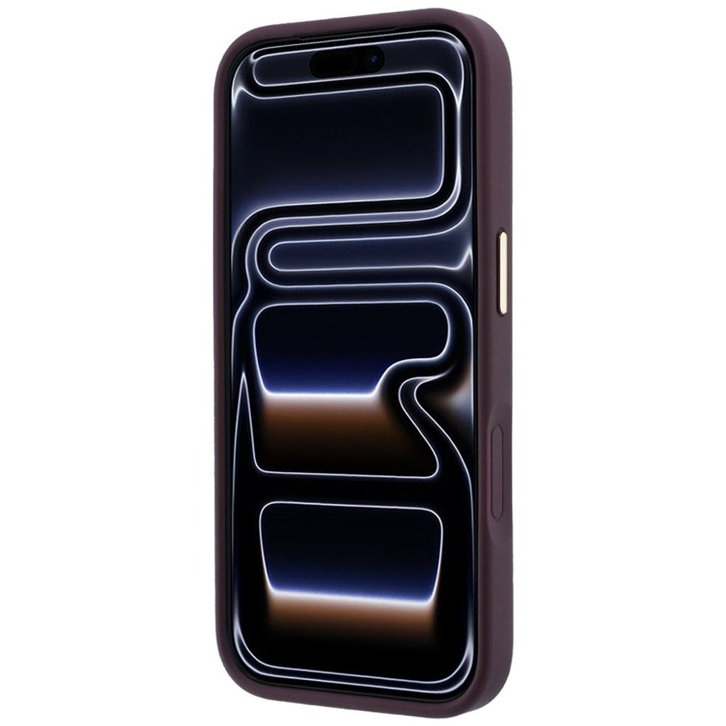 Guess Stripe Peony 4G Logo MagSafe -kuori iPhone 18 Pro Max:lle - Burgundi