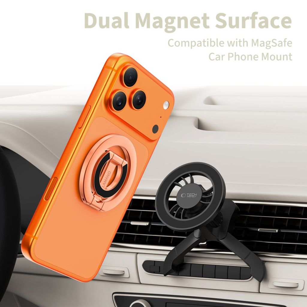 Tech-Protect MMR400 lamano magnetisk ringhållare till telefon – roséguld