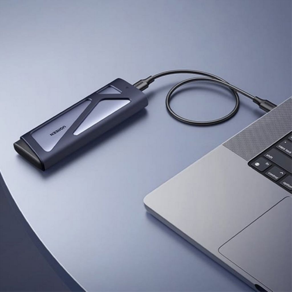 UGREEN SSD-kabinett for M.2 NVMe / NGFF – grå