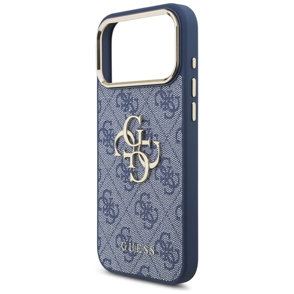 Guess 4G Classic Logo -kuori iPhone 18 Pro Max/17 Pro Max:lle - Sininen/Kulta