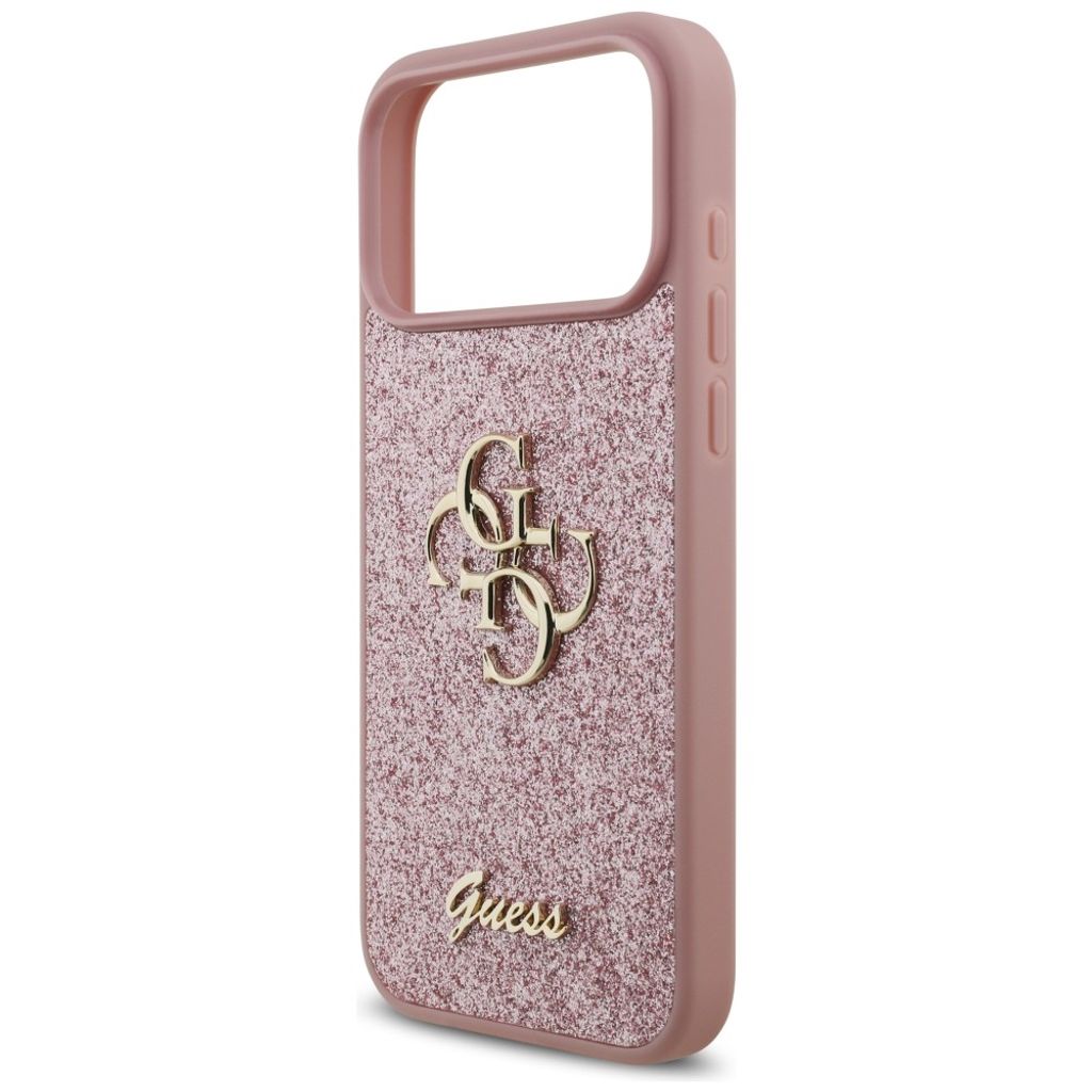 Guess 4G Glitter -kuori  iPhone 18 Pro/17 Pro:lle - Vaaleanpunainen