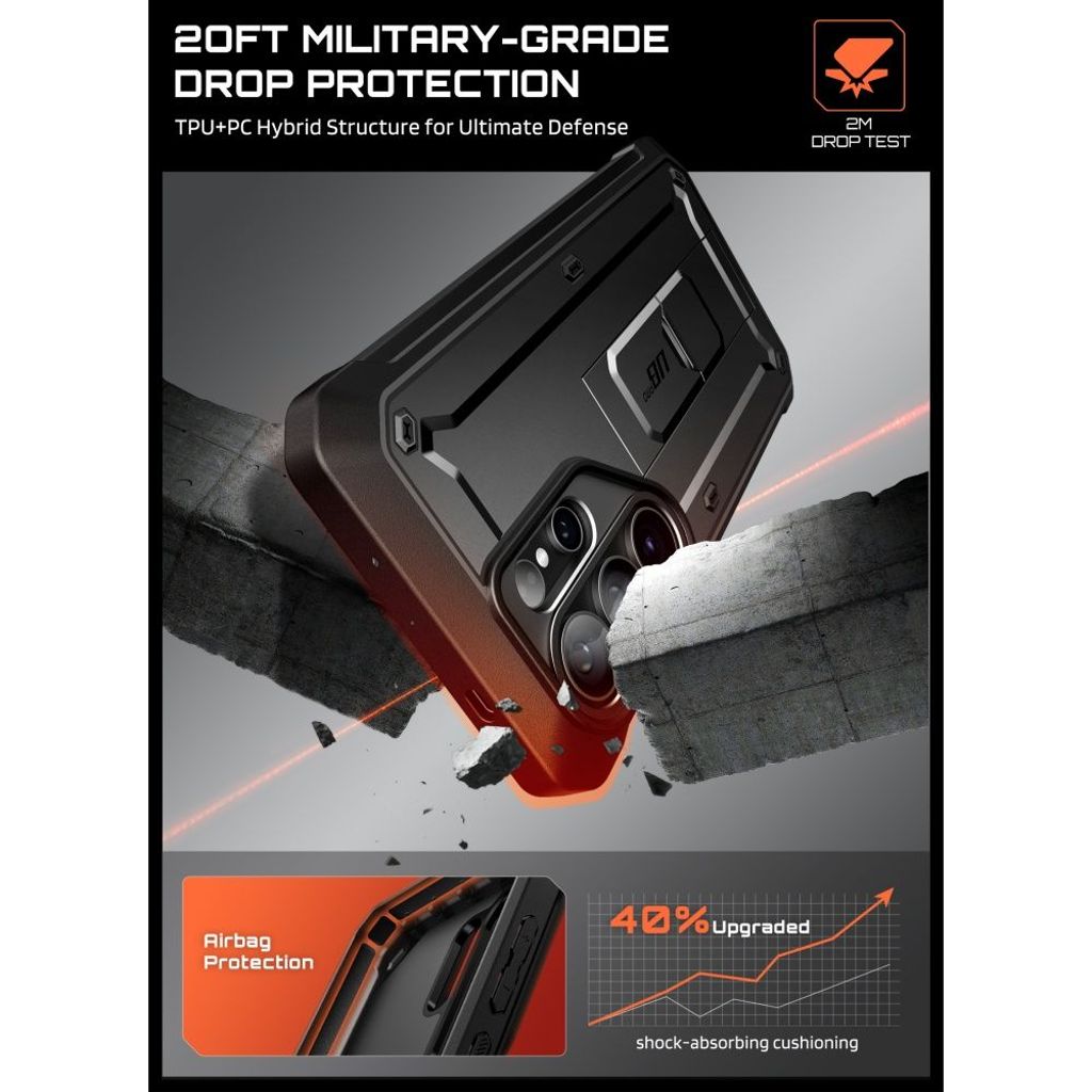 Supcase Unicorn Beetle Pro Set Kuori Samsung Galaxy S26 Ultra - Musta