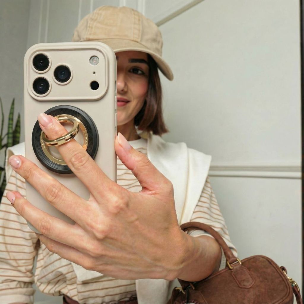 Tech-Protect MMR700 Lamano MagSafe ringhållare – svart/guld