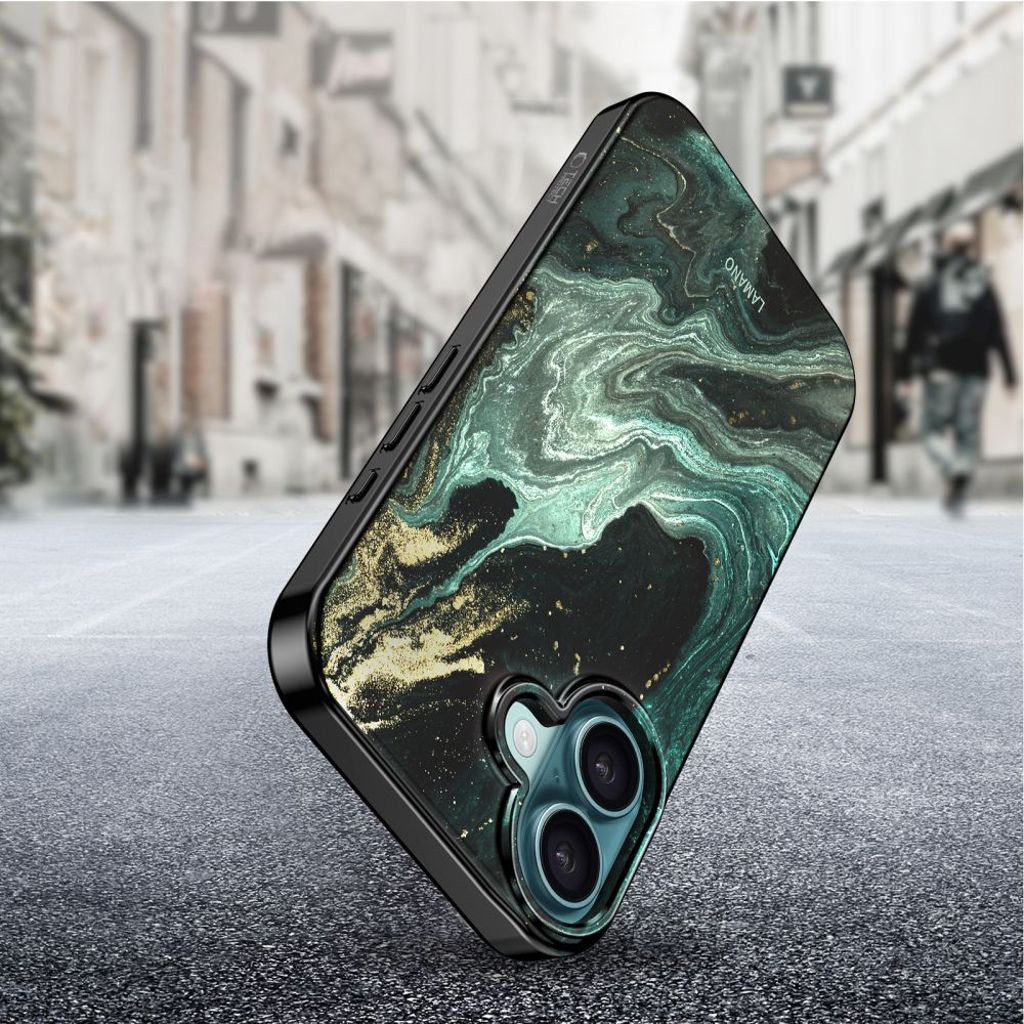 Tech-Protect Lamano MagSafe Cover til iPhone 16 - Grøn/Sort