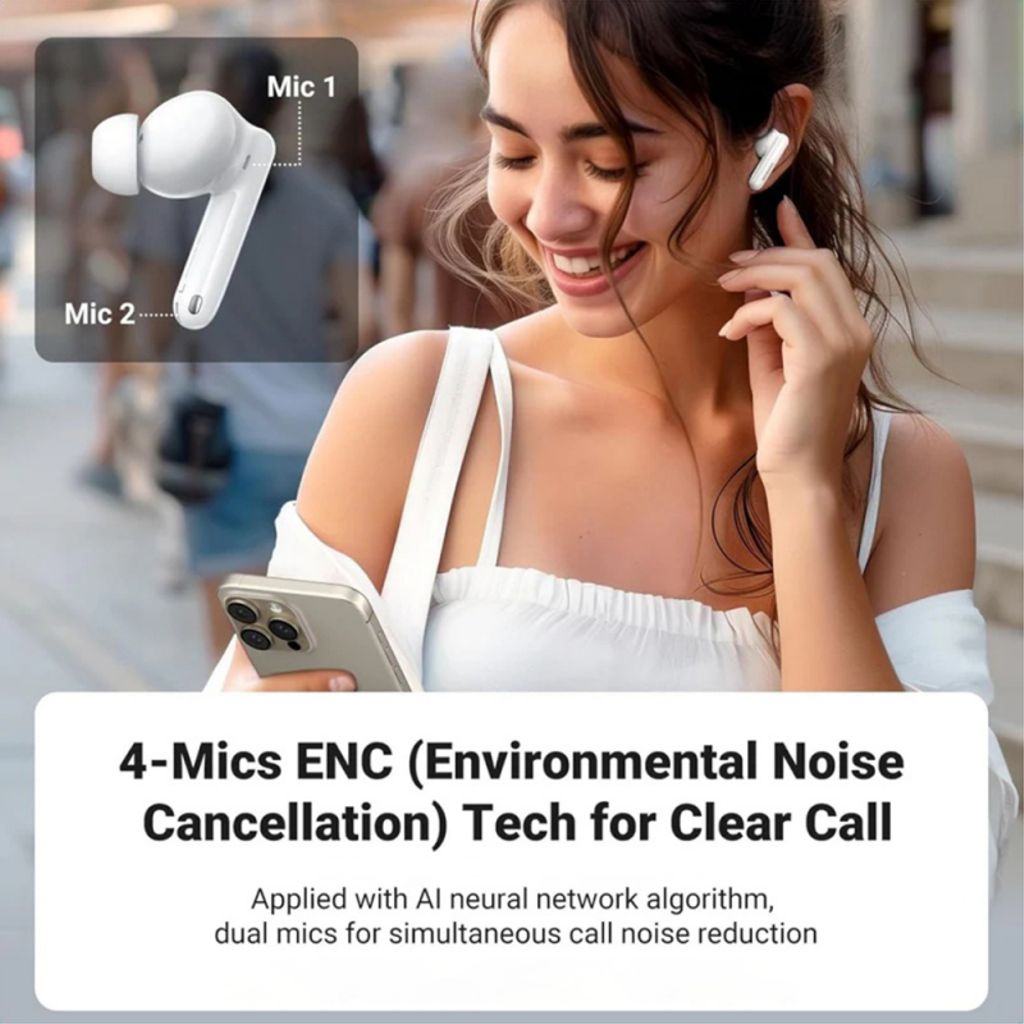 UGREEN HiTune T3 Pro trådløse øretelefoner – hvide