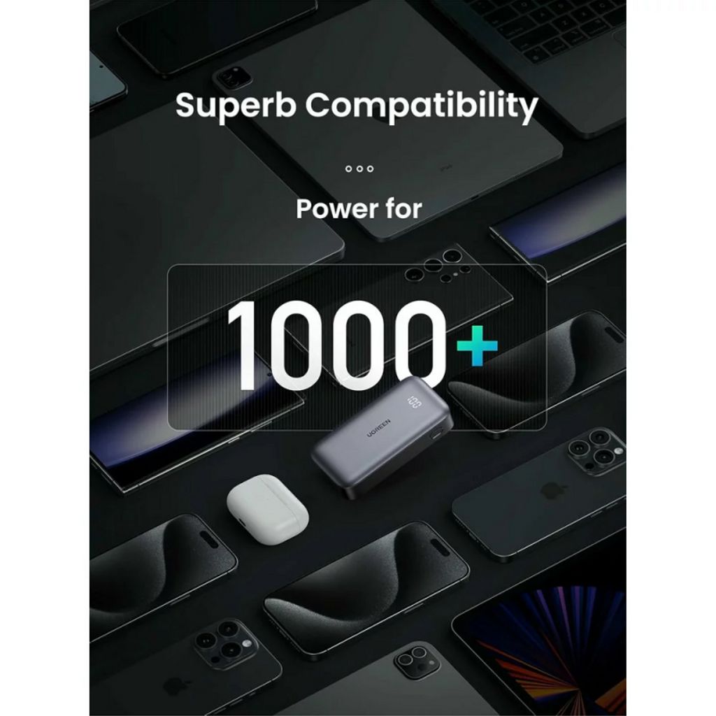 UGREEN PB502 powerbank 10000mAh – grå