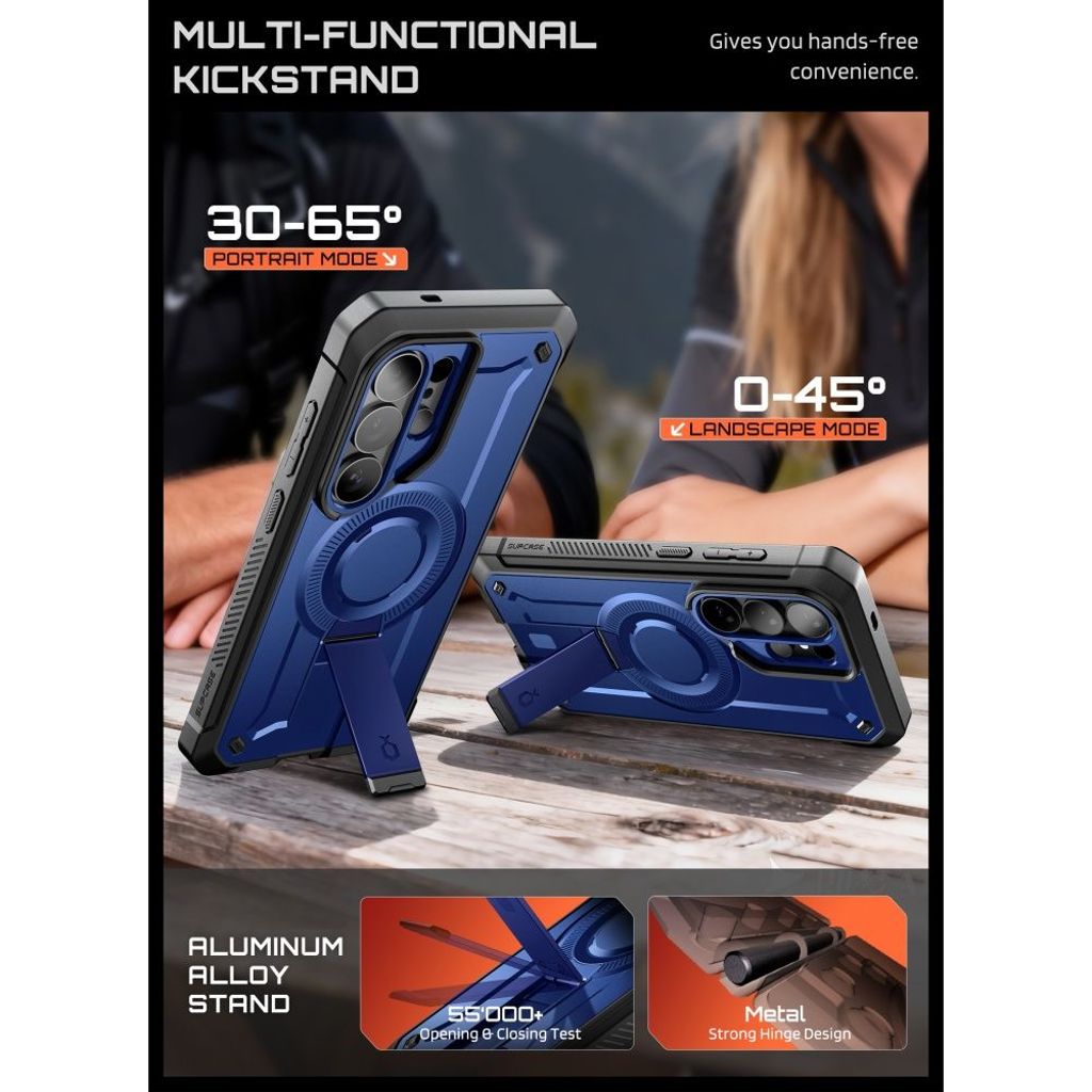 Supcase Unicorn Beetle Pro MagSafe Kuori Samsung Galaxy S26 Ultra - Musta/Tummansininen