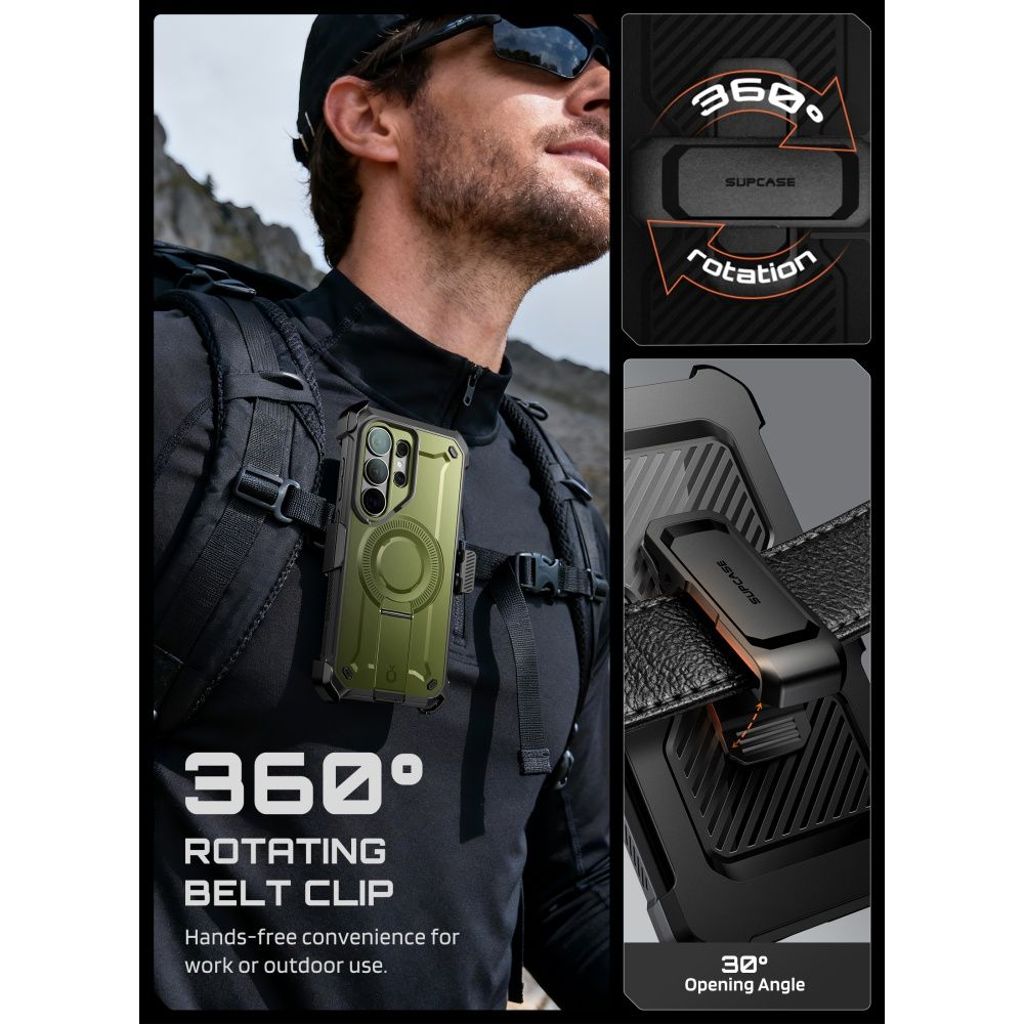 Supcase Unicorn Beetle Pro MagSafe Kuori Samsung Galaxy S26 Ultra - Vihreä/musta