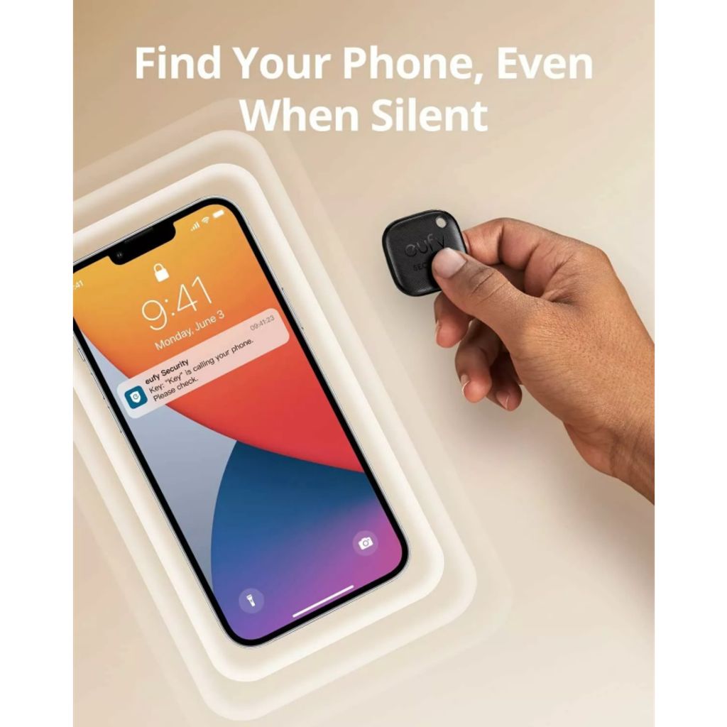 Eufy Security SmartTrack Link Bluetooth-tracker voor iOS, 2 stuks – Zwart