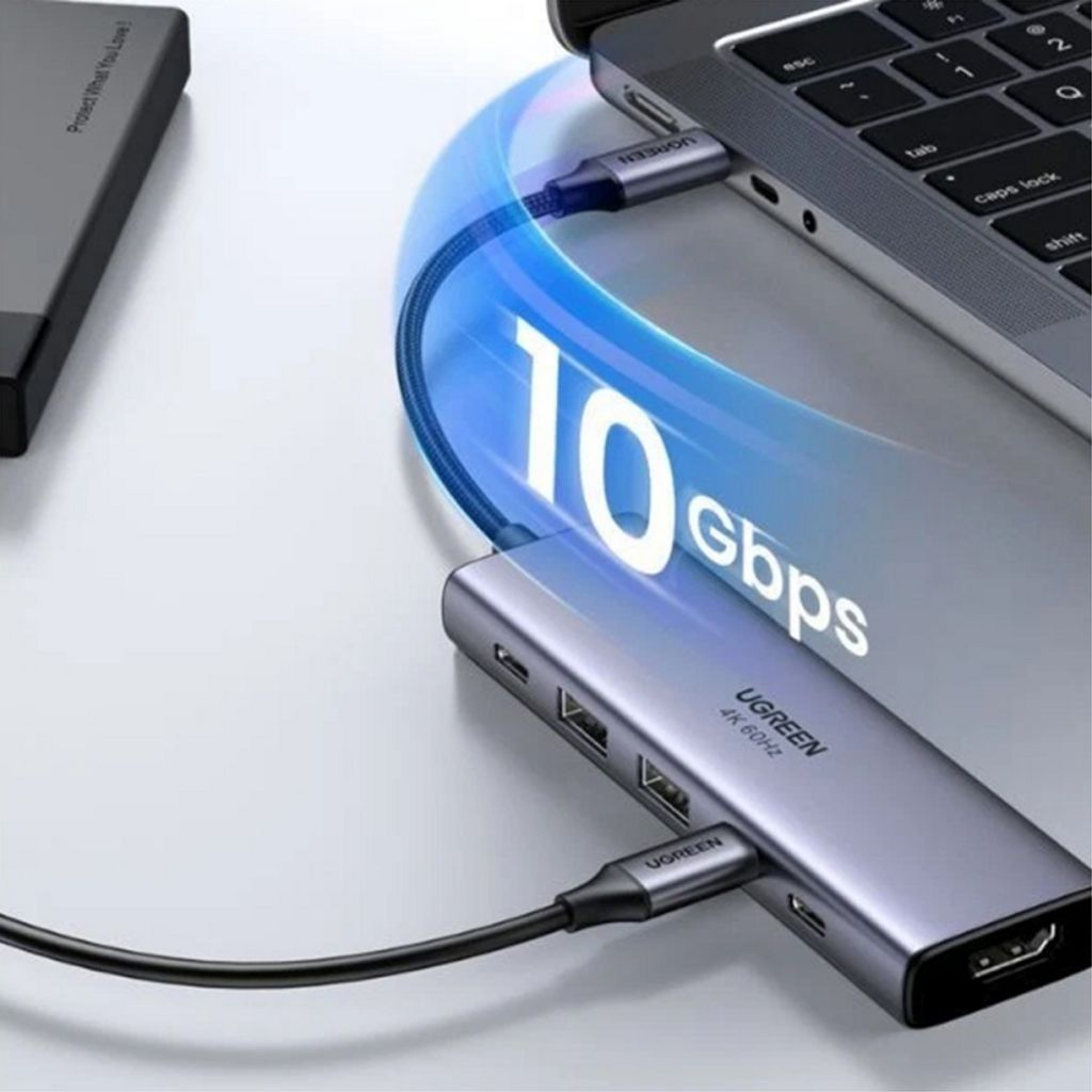 UGREEN CM511 USB-C-keskitin – 2 x USB-A + 3 x USB-C + HDMI