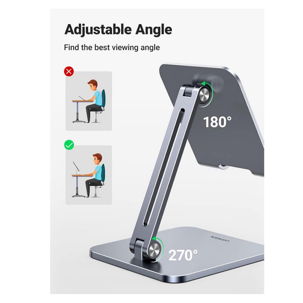UGREEN LP134 jalusta kännykälle ja tabletille - harmaa
