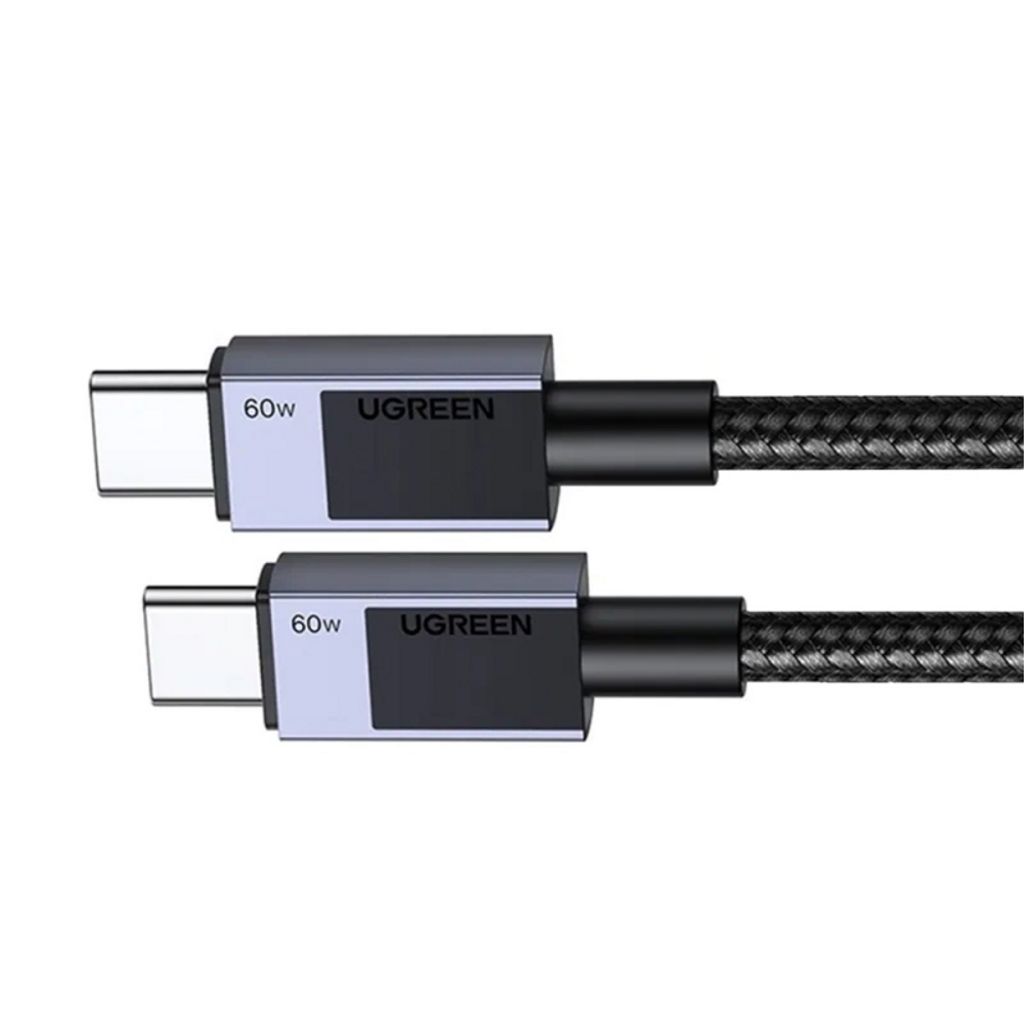UGREEN L524 USB-C till USB-C kabel 60W, 3A, 1m – Grå
