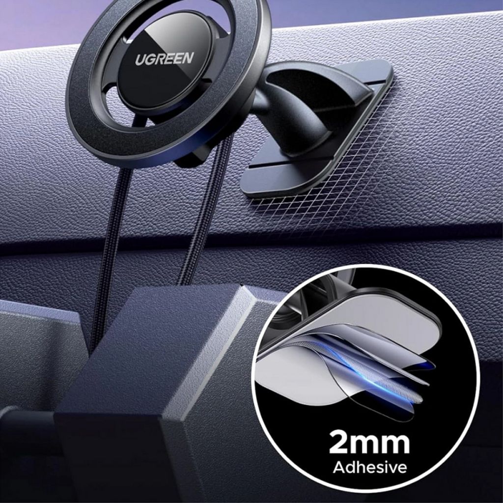 UGREEN LP986 magnetisk telefonholder til bil, universal - sort