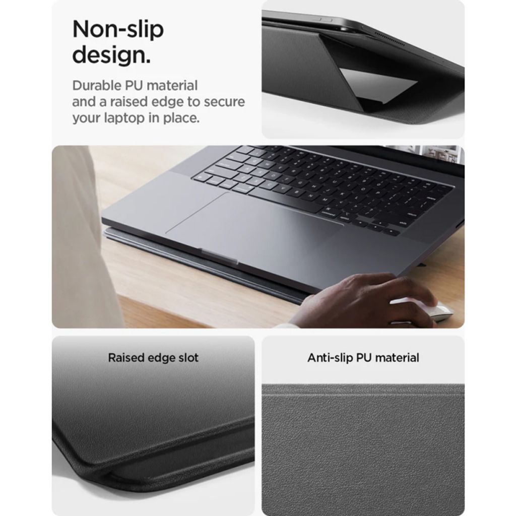 Spigen Slim Fold skrivbordsstativ för Laptop upp till 14" LD201-S7 - Svart