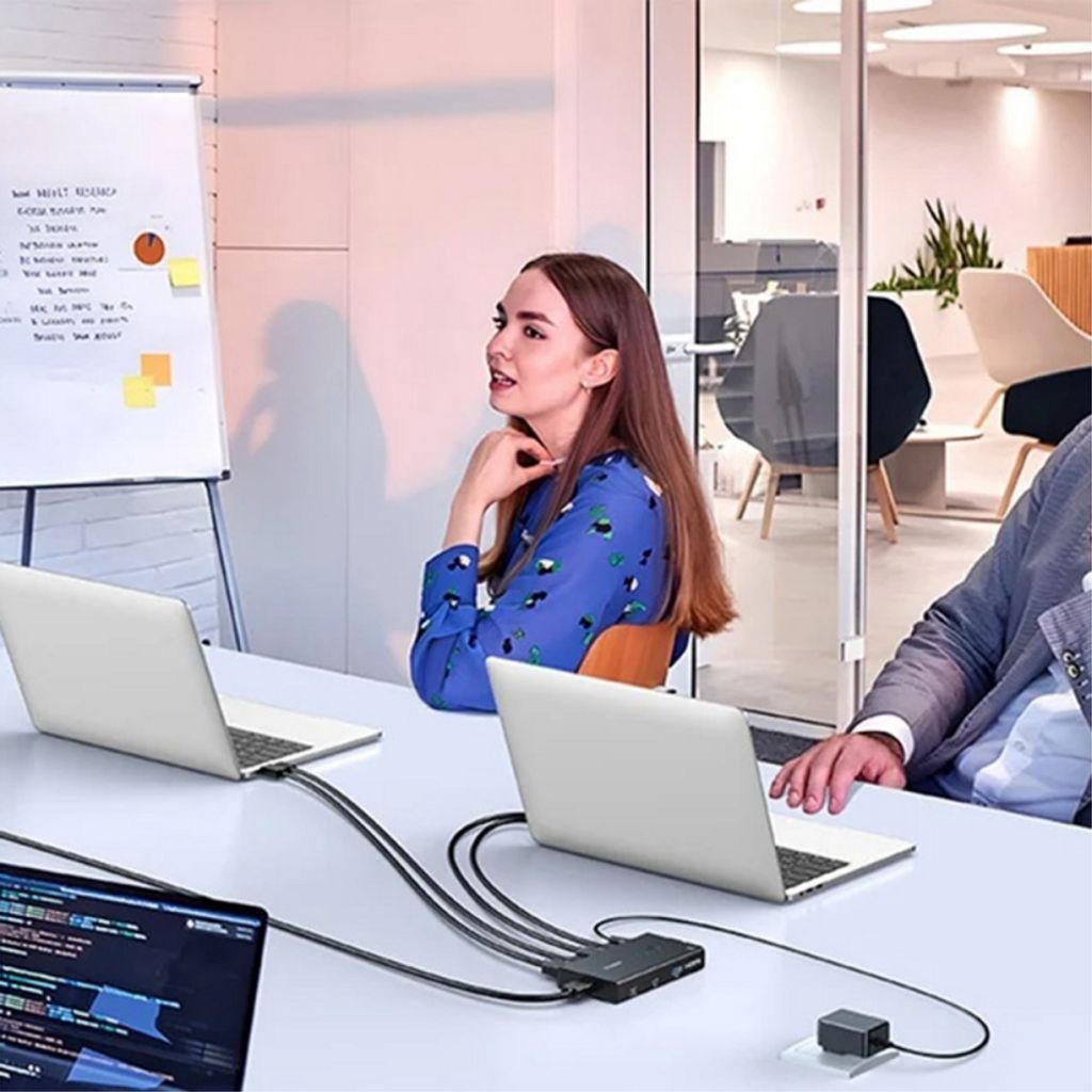 UGREEN AK502 HDMI-switch med 3x USB-C - Sort