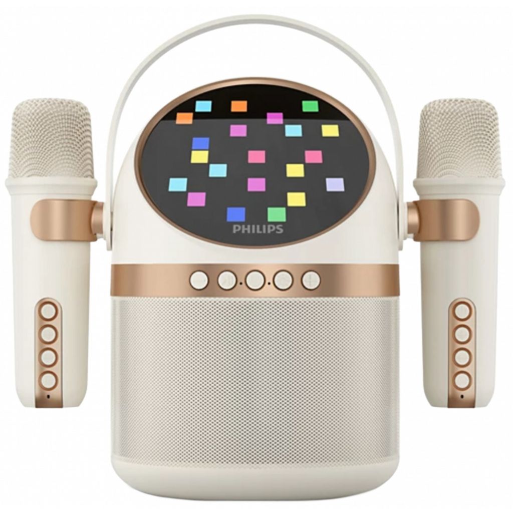 Philips bærbar Bluetooth-høyttaler 10 W, Karaoke - Beige