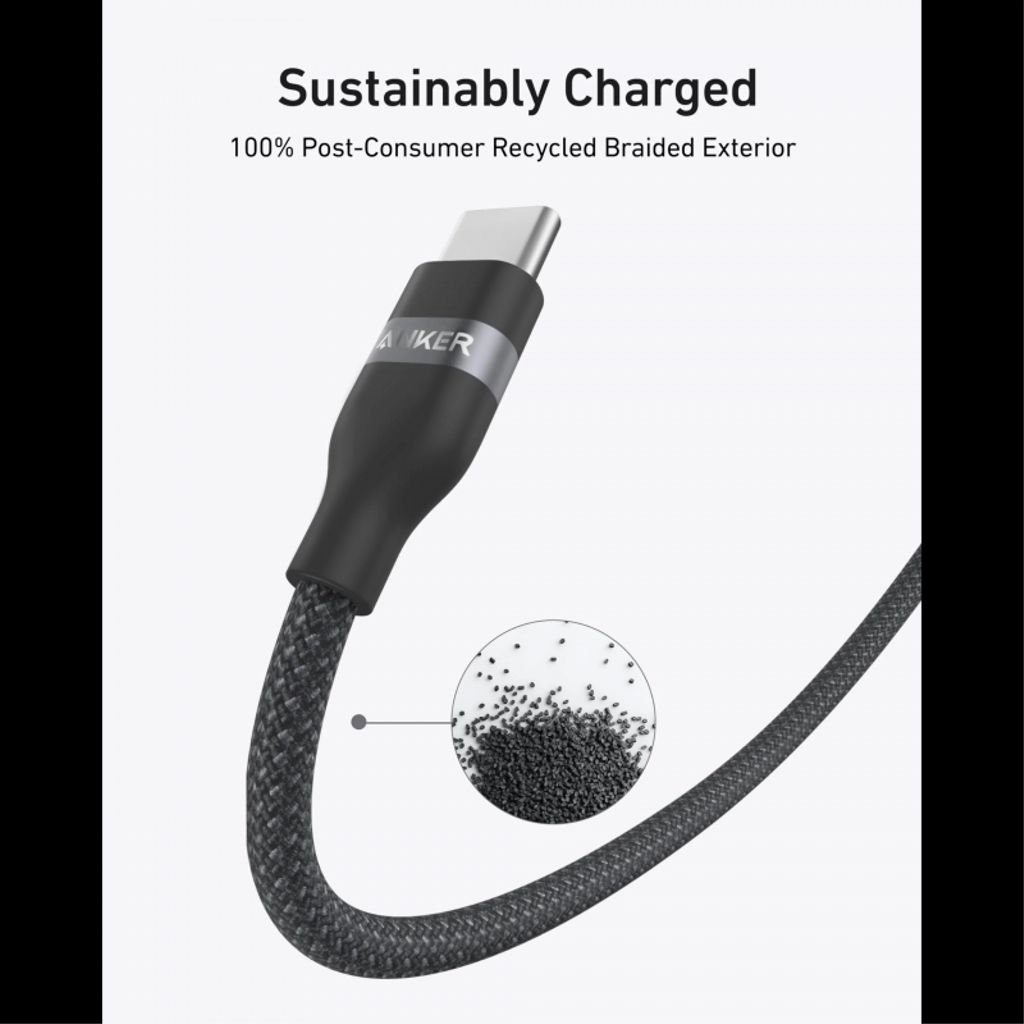 Anker USB-C til USB-C-kabel 240W, 1,8 m - Svart