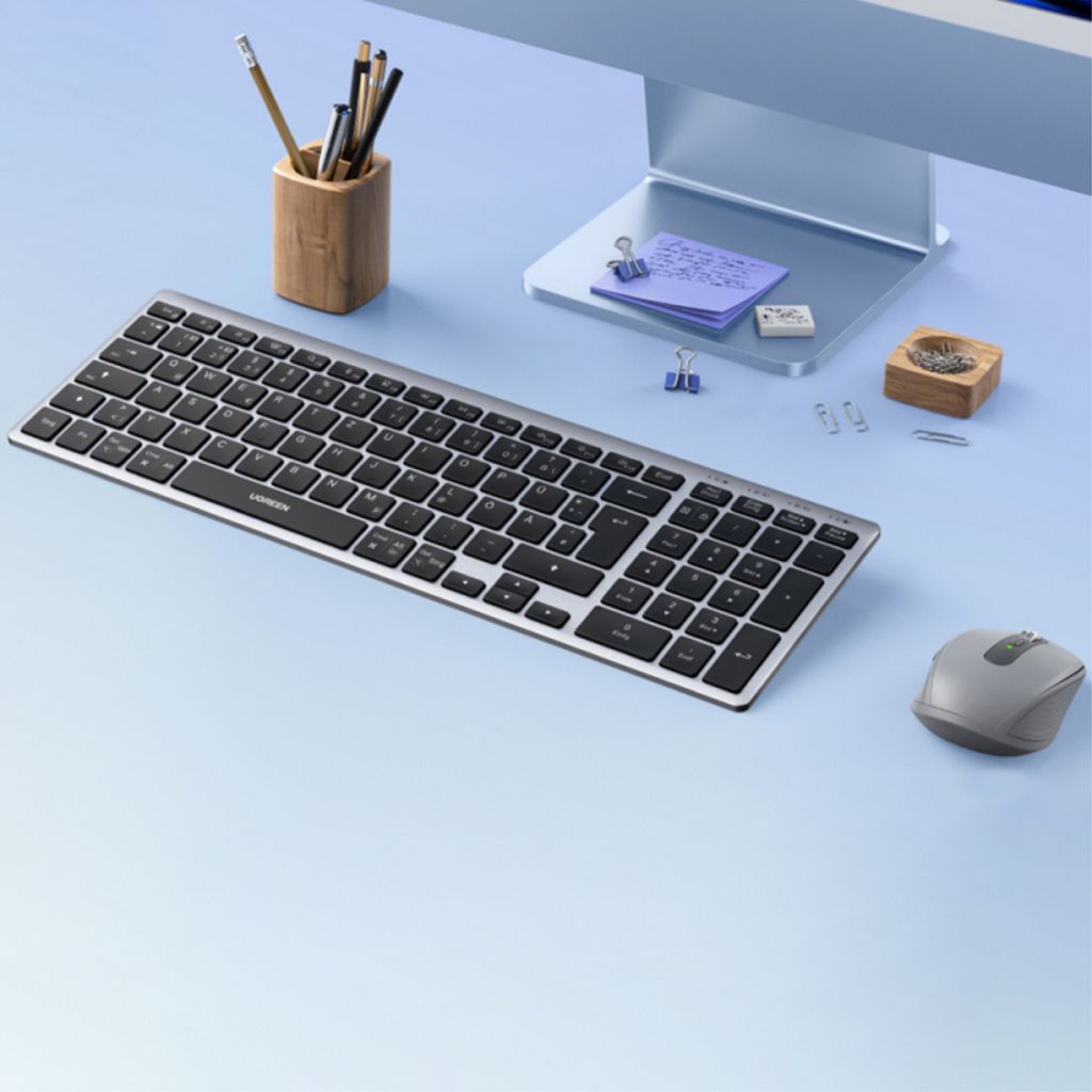 UGREEN K552 trådløst tastatur Bluetooth / WiFi 2.4G - sort