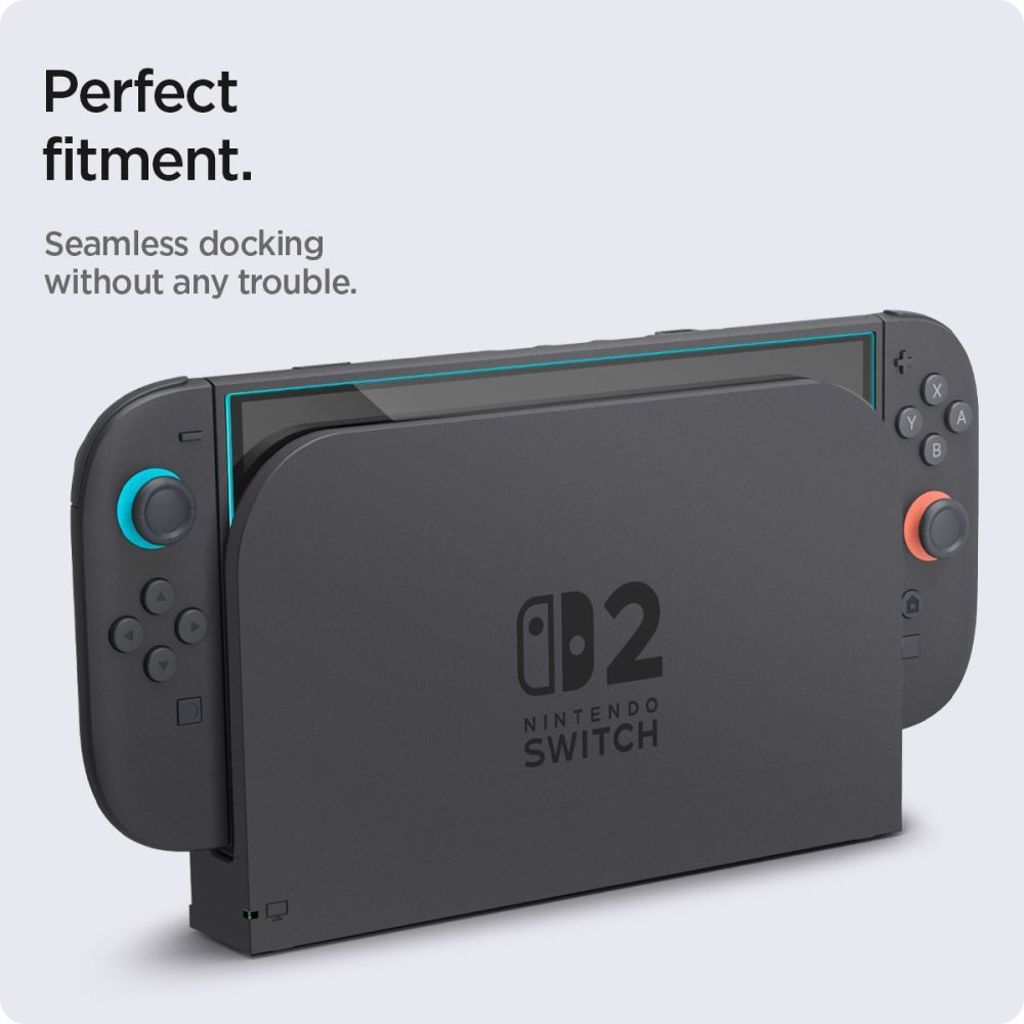 Spigen Glas.Tr ”EZ FIT” Hærdet Glas Skærmbeskyttelse til Nintendo Switch 2, 2-pak