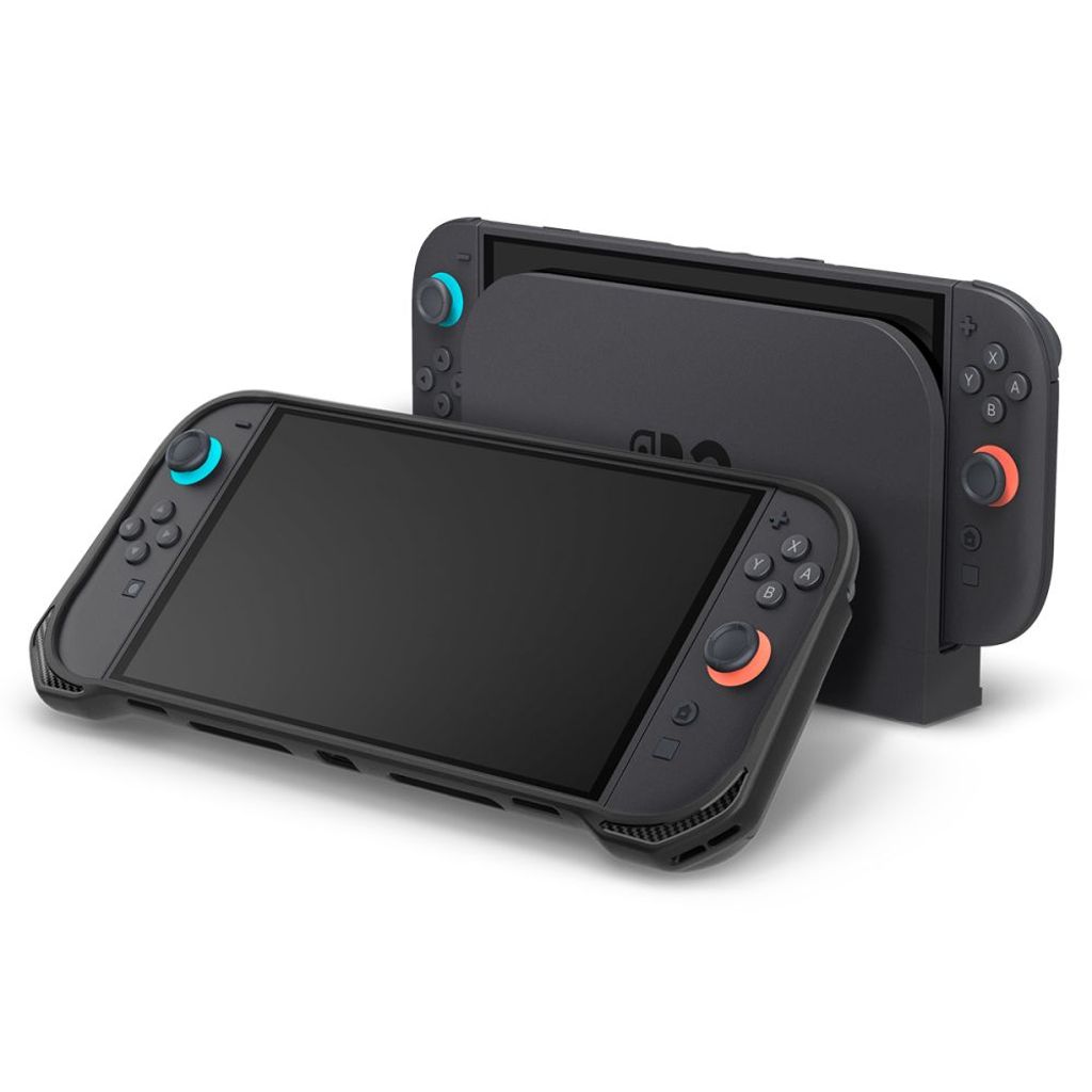 Spigen Rugged Armor-cover til Nintendo Switch 2 - Matsort