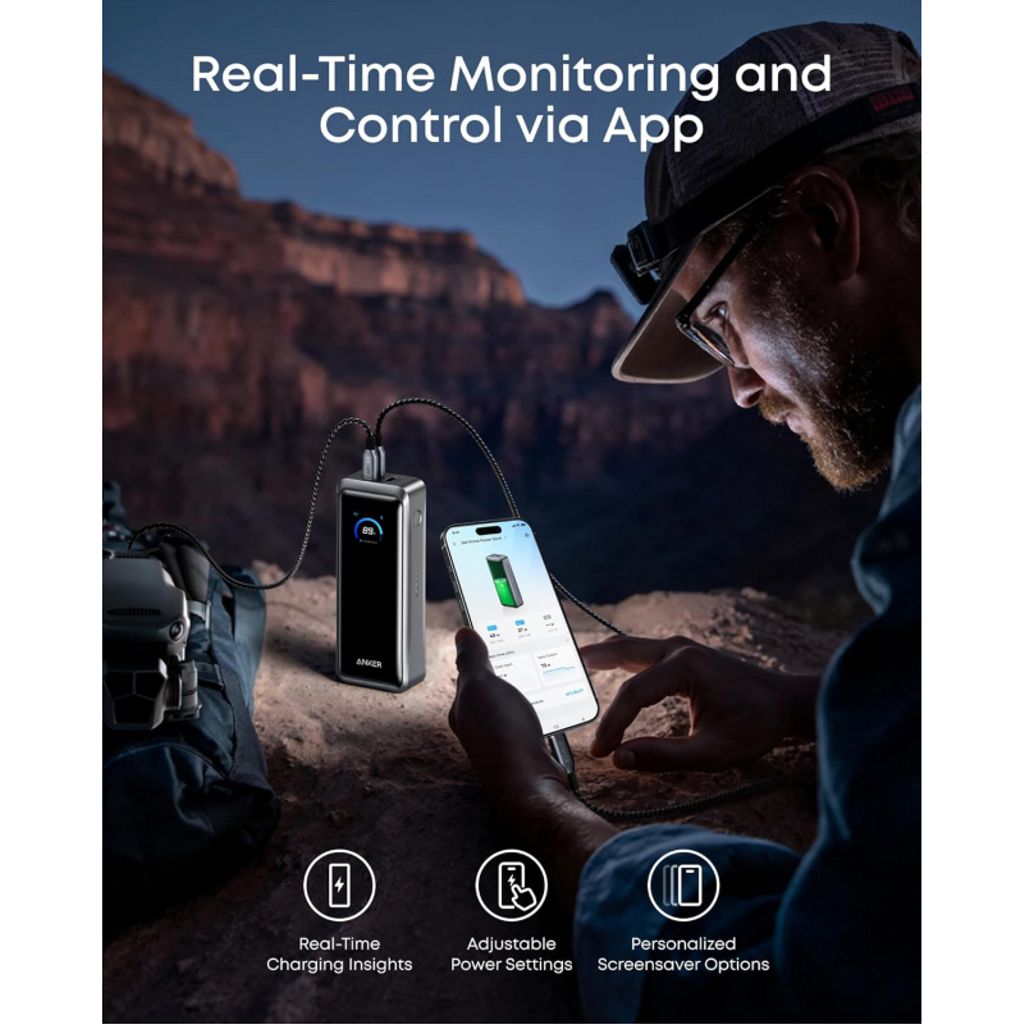 Anker Prime powerbank 26250mAh, 300W, QC + PD - svart