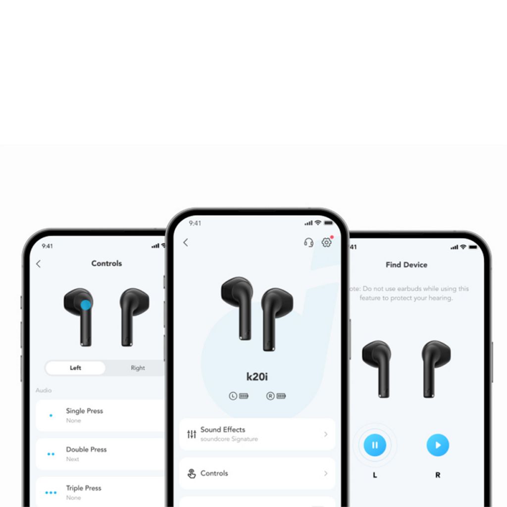 Anker Soundcore K20i trådlösa hörlurar in-ear – Blå