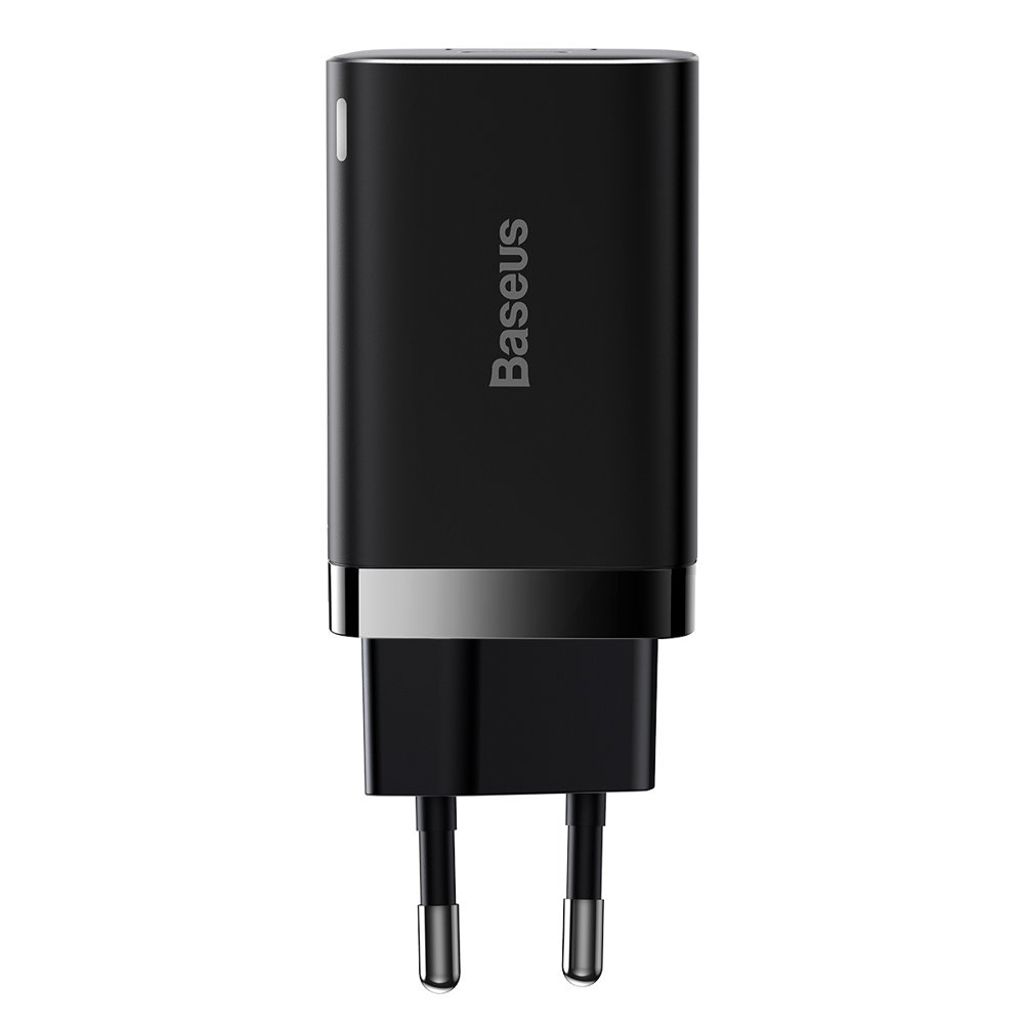 Baseus Super Si Pro hurtigoplader USB & USB-C 30W sort