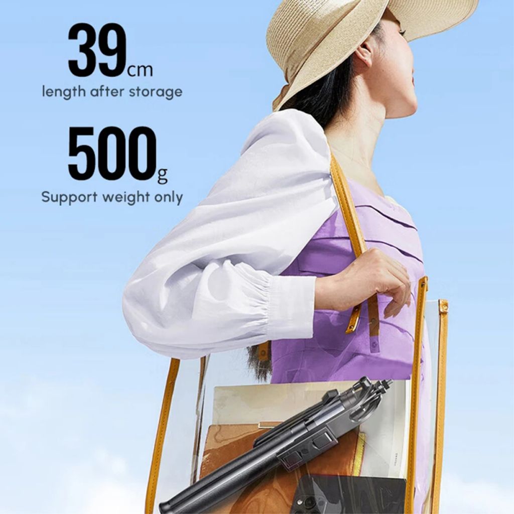 UGREEN Bluetooth Selfiestang og stativ, 1,85 m – svart