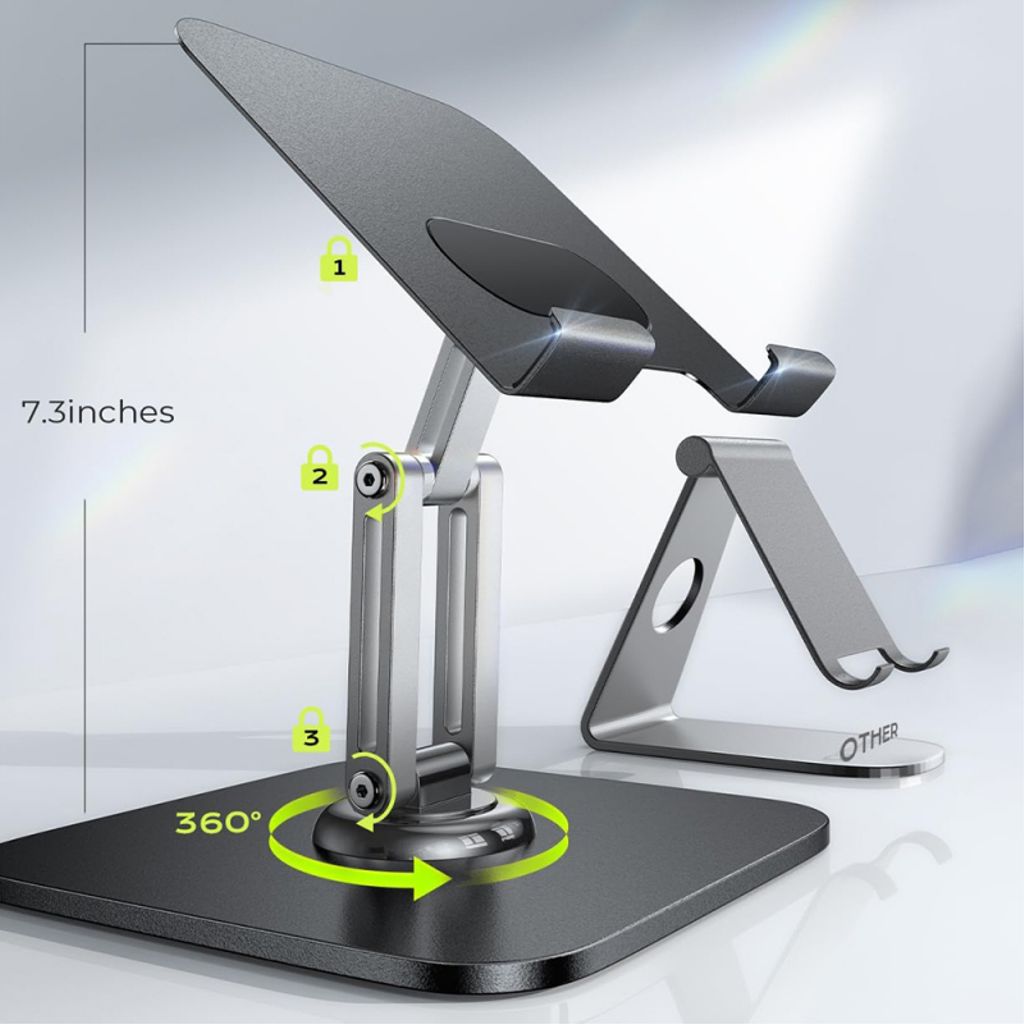 Lisen Q18 stativ for telefon/nettbrett - svart