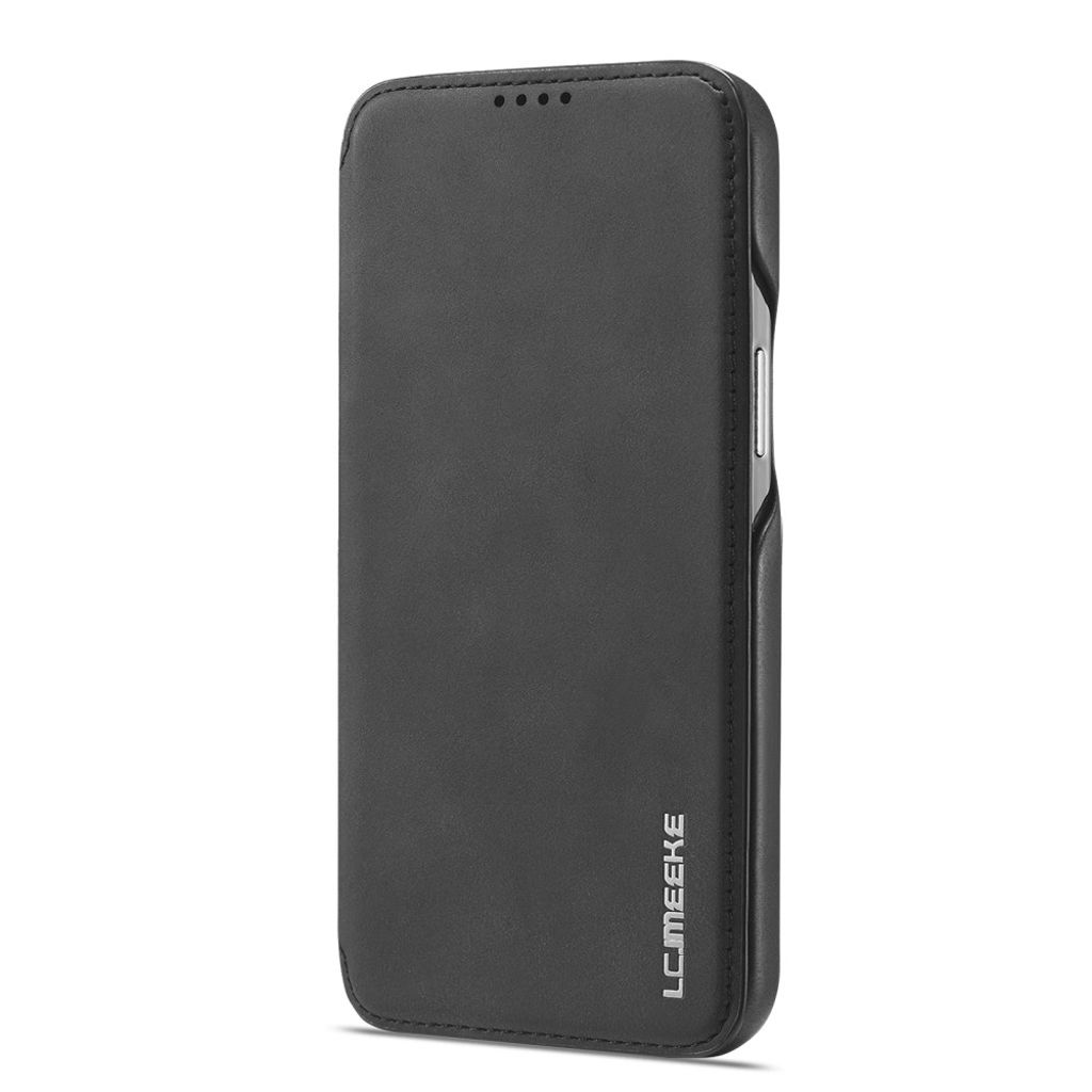 LC.IMEEKE iPhone 15 Pro Wallet Cover Stand Card Holder - Black