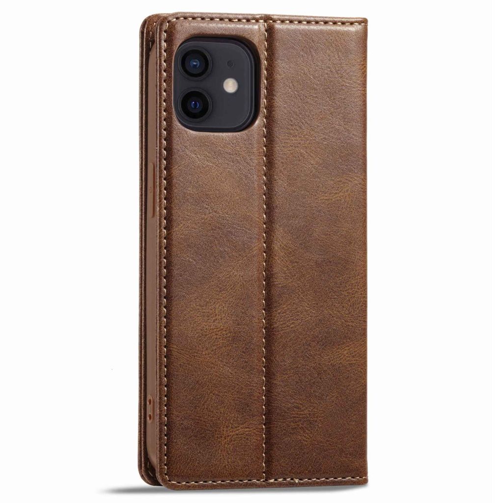 LC.IMEEKE iPhone 12 Mini Wallet Cover - Brown