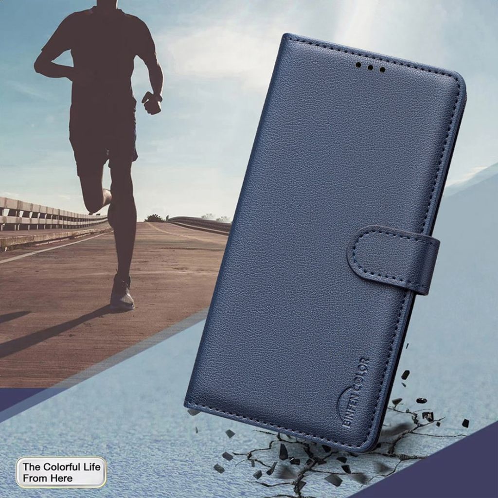 BINFEN COLOR iPhone 13/14 Wallet Cover RFID Blocking - Blue