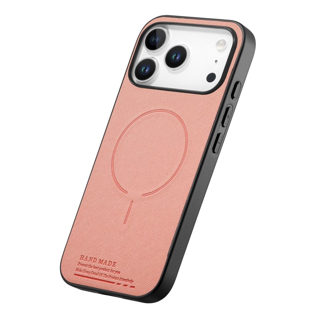 iPhone 17 Pro Max MagSafe-cover med tekstil-look - lyserød
