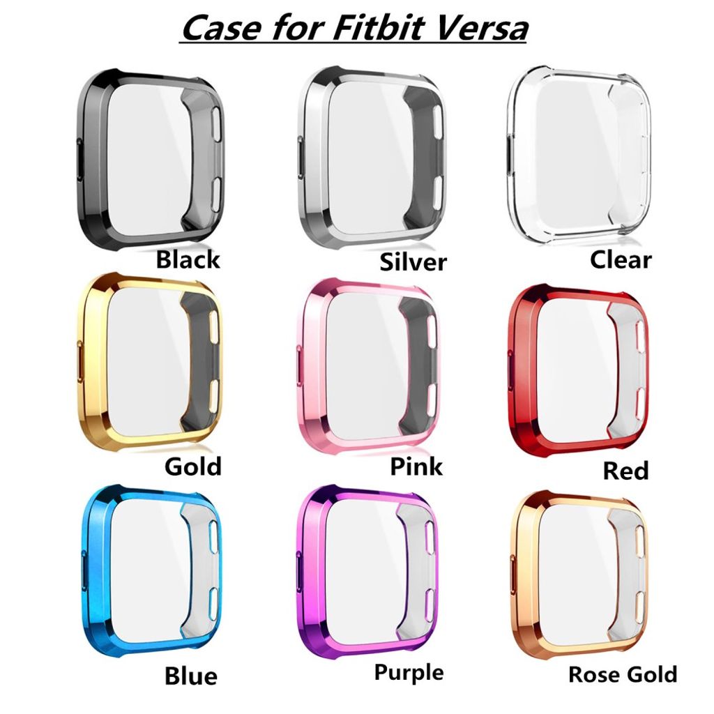 Fitbit Versa Urcover TPU Elektropletteret – Sort