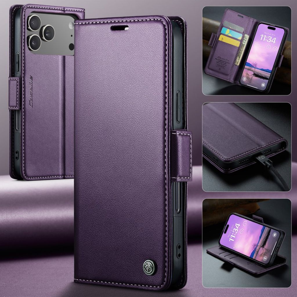 CASEME iPhone 17 Pro Max Etui med Stativ - Lilla