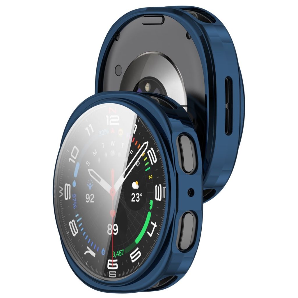 Samsung Galaxy Watch9 40mm TPU-deksel med skjermbeskytter - Marineblå