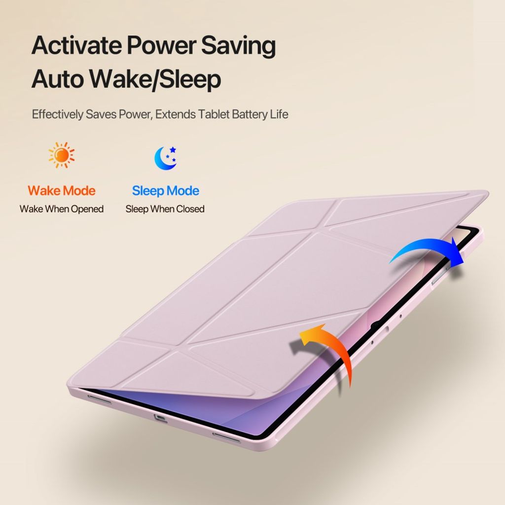 DUX DUCIS Samsung Galaxy Tab S12 Ultra/S11 Ultra etc Kotelo taittuvalla jalustalla - Vaaleanpunainen