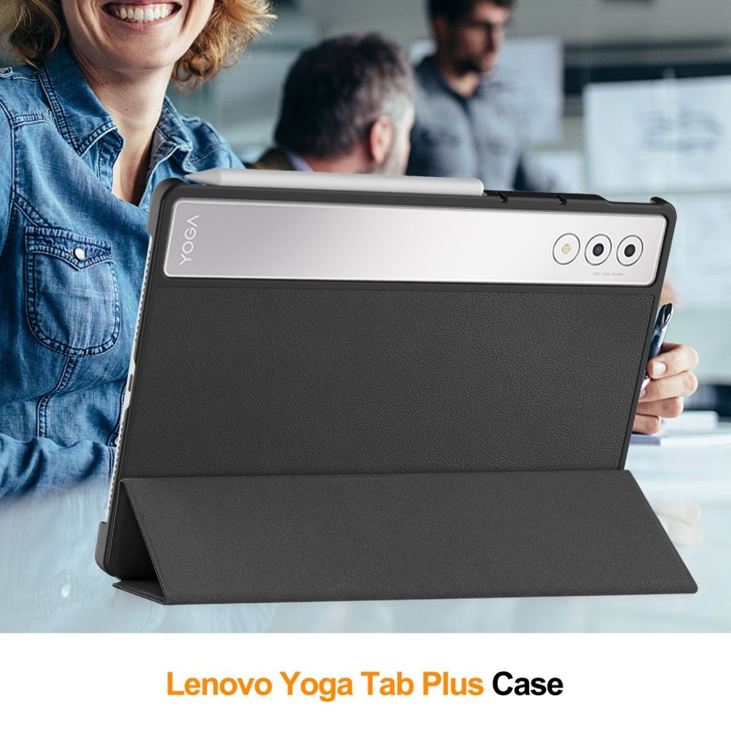 Lenovo Yoga Tab Plus Kotelo, jalusta - musta